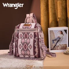 Wrangler Aztec Print Backpack/Crossbody -Pink
