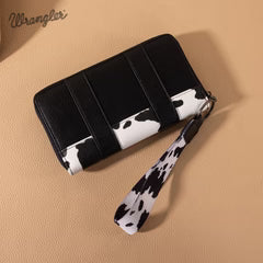 Wrangler Cow Print Wallet -Black