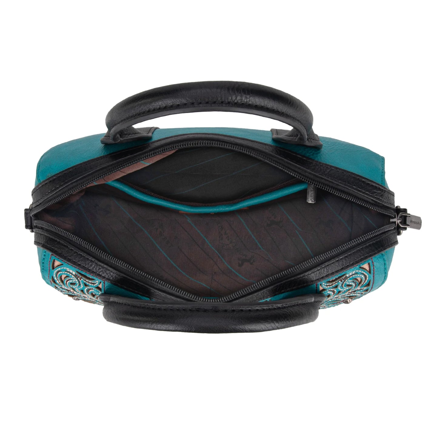 Montana West Embroidered Barrel Satchel Bag/Crossbody