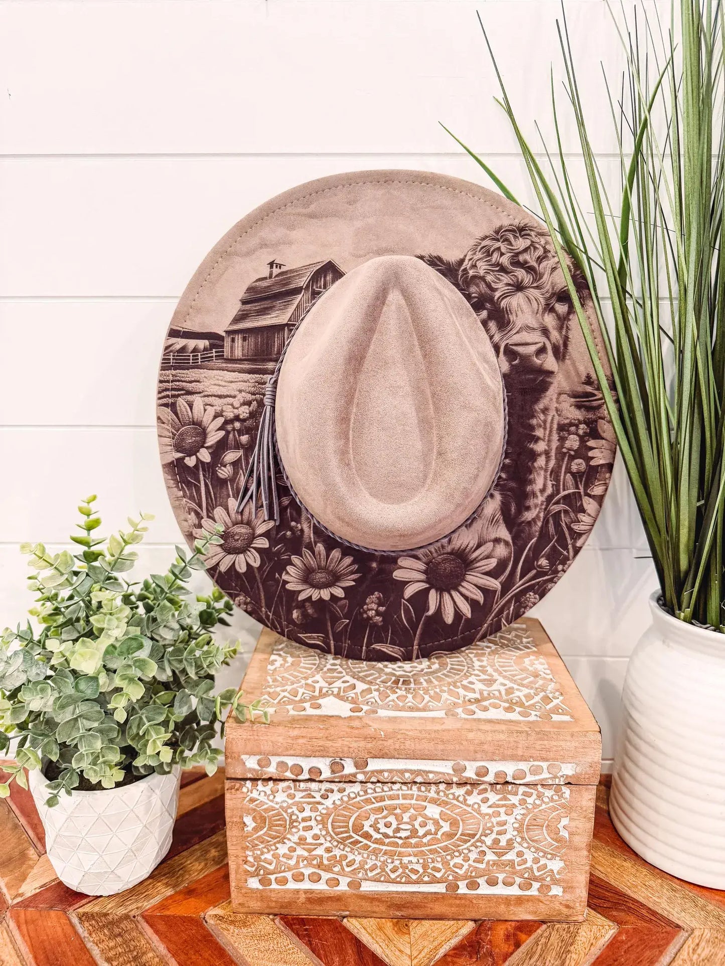 Engraved Highland Cow Hat