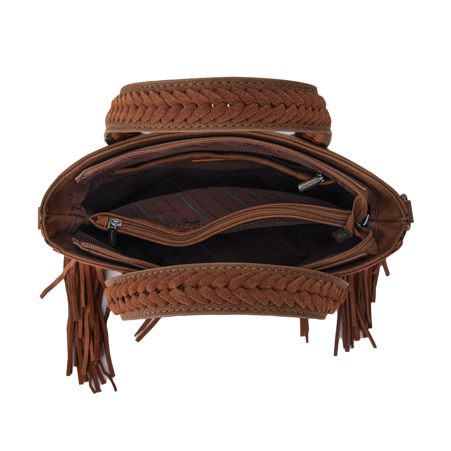 Montana West Tooled Aztec Tote/Crossbody - Brown