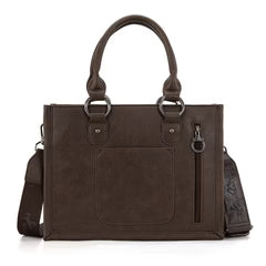 Montana West Tooled Concho Tote/Crossbody -Coffee