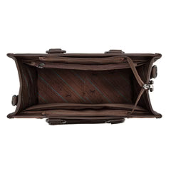 Montana West Tooled Concho Tote/Crossbody -Coffee