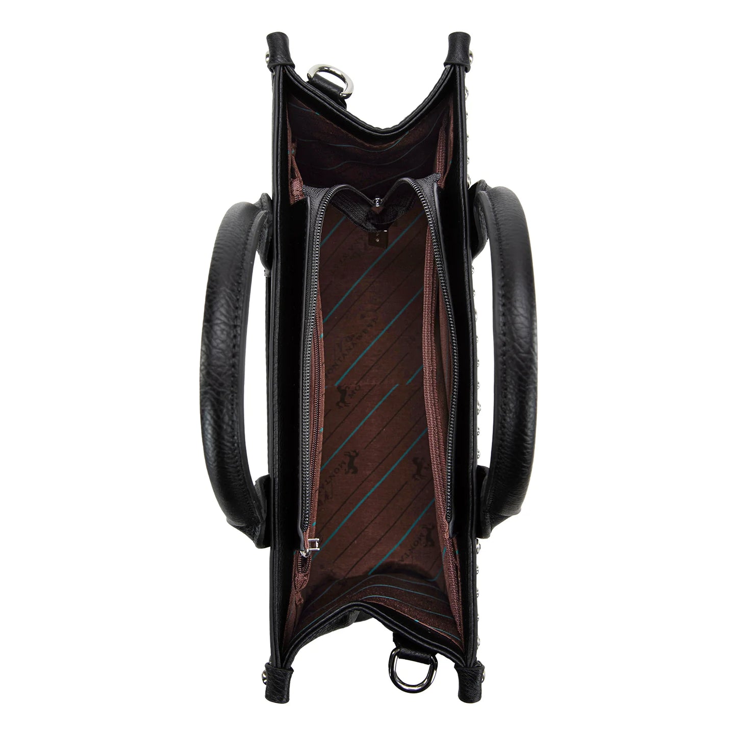 Montana West Embroidered Sugar Skull Tote/Crossbody Wallet Set- Black-White