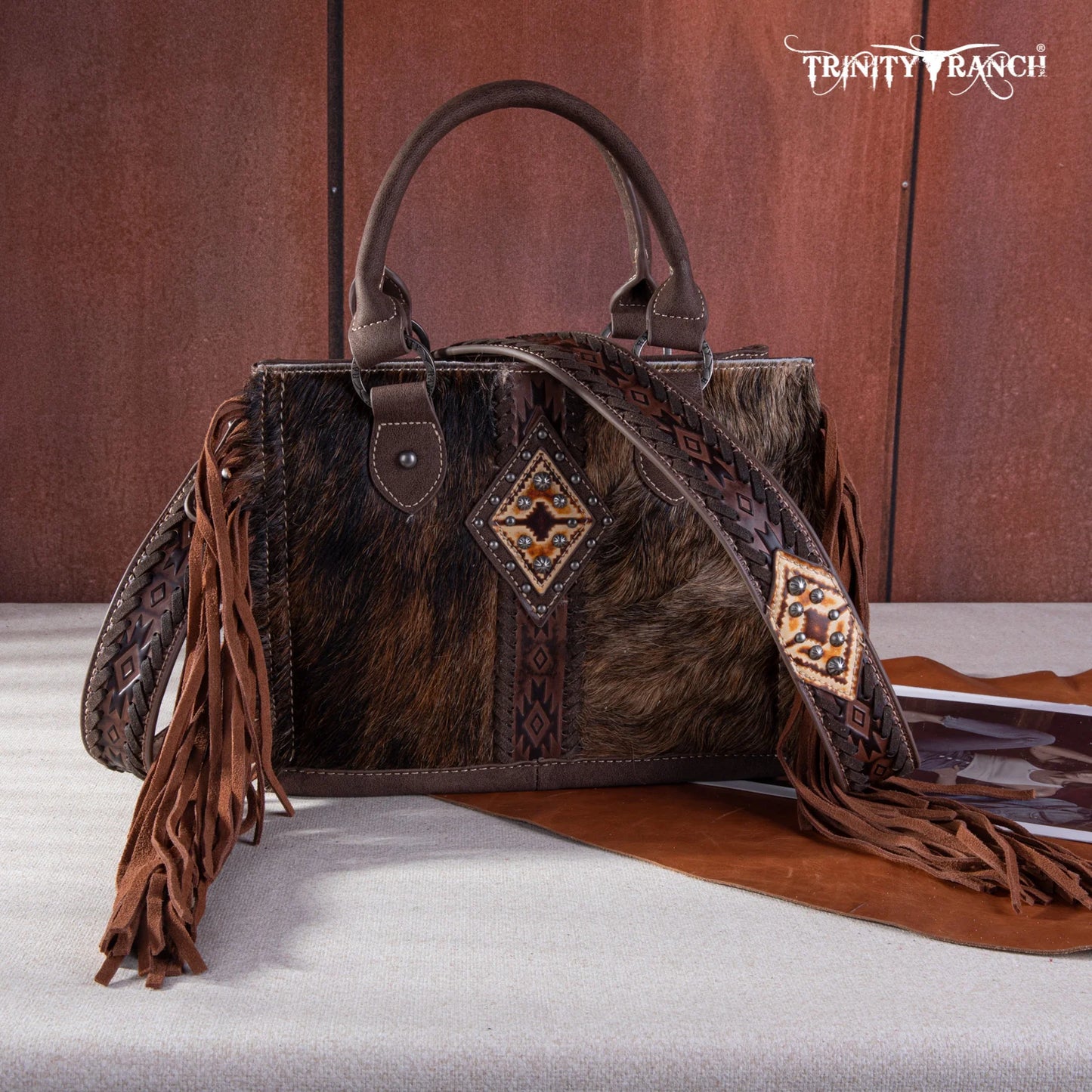Trinity Ranch Hair On Cowhide Tote/Crossbody