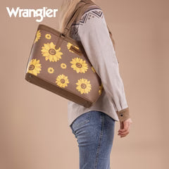 Wrangler Sunflower Print Tote Bag - Khaki
