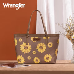 Wrangler Sunflower Print Tote Bag - Khaki