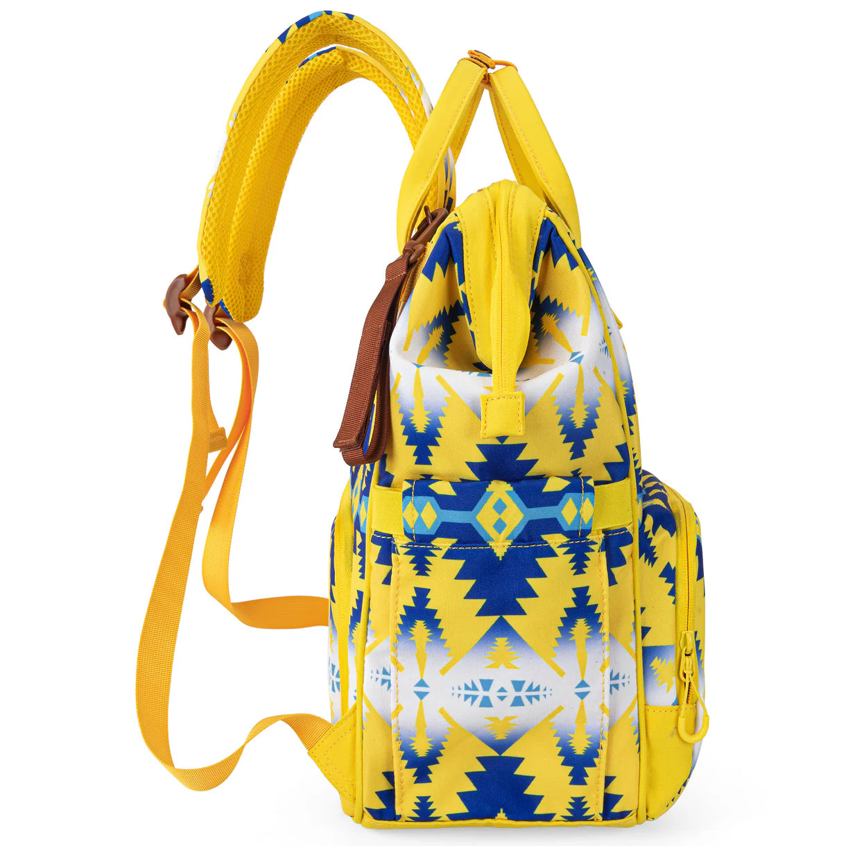Wrangler Aztec Printed Callie Backpack - Yellow and Blue