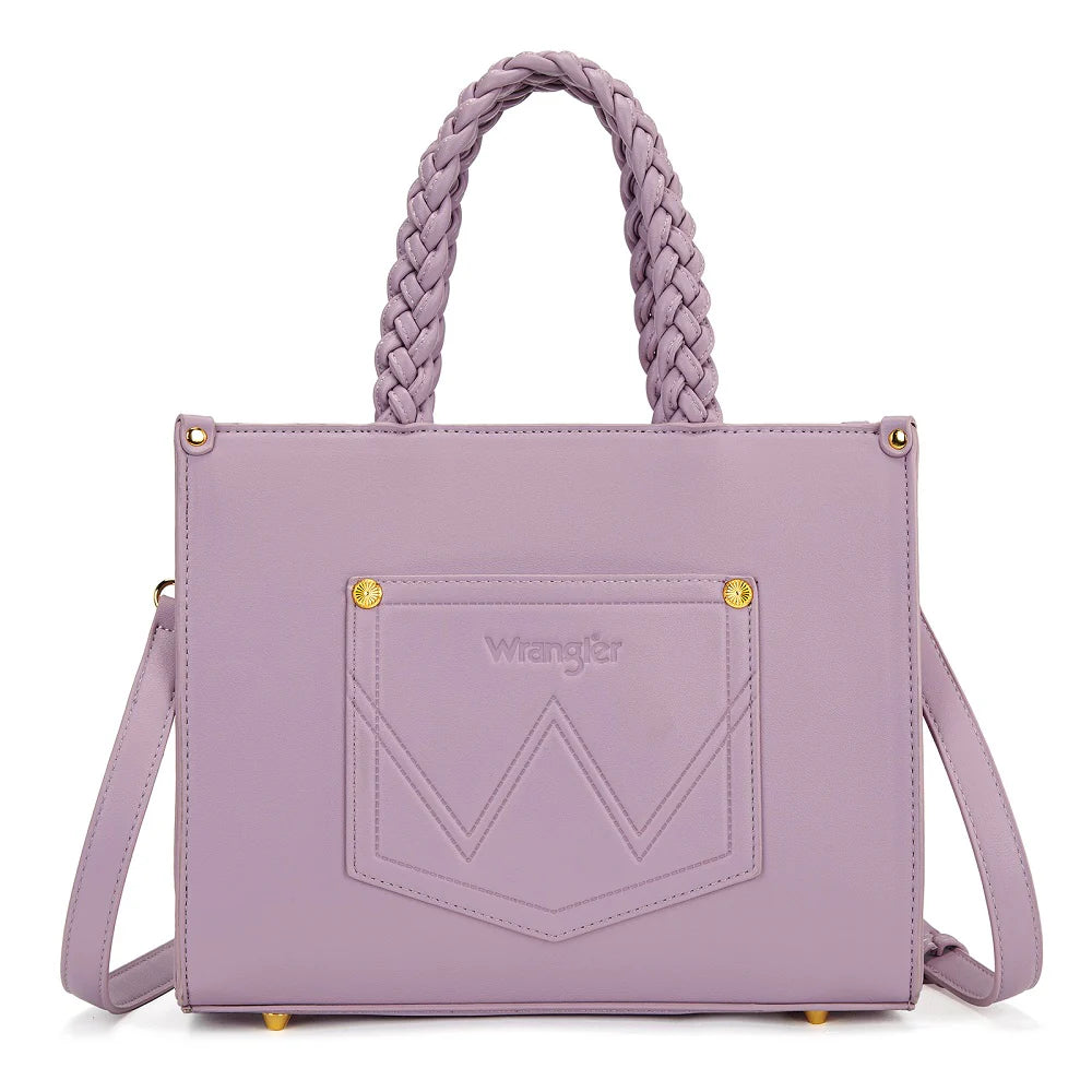 Wrangler Floral Print Braided Tote Bag