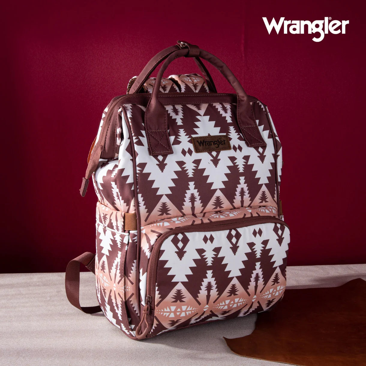 Wrangler Aztec Printed Callie Backpack - Brown Brown