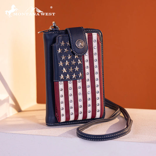 Montana West American Pride Phone Case Crossbody Wallet
