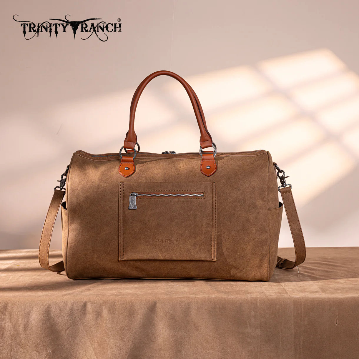 Trinity Ranch Floral Aztec Tooled Collection Weekender Bag
