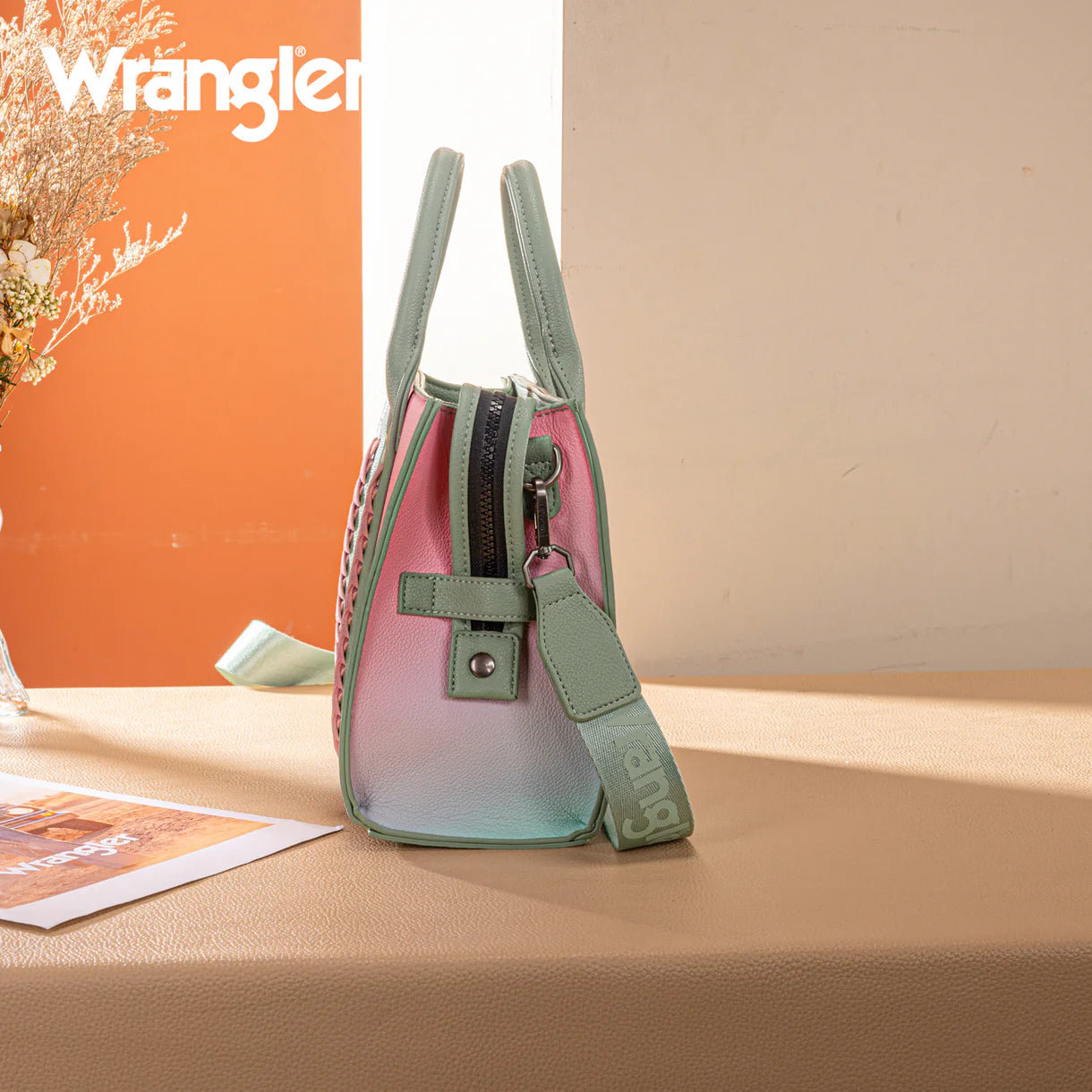 Wrangler Ombre Western Tote/Crossbody - Green