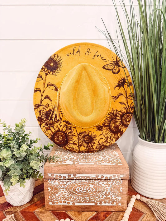 Engraved Floral Hat