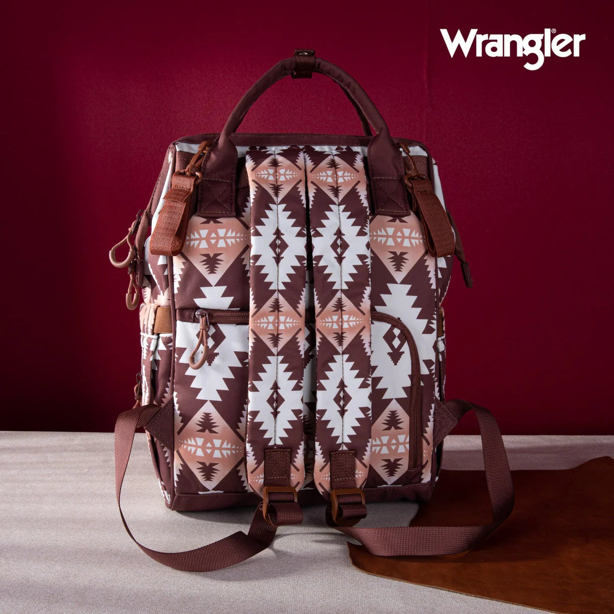 Wrangler Aztec Printed Callie Backpack - Brown Brown