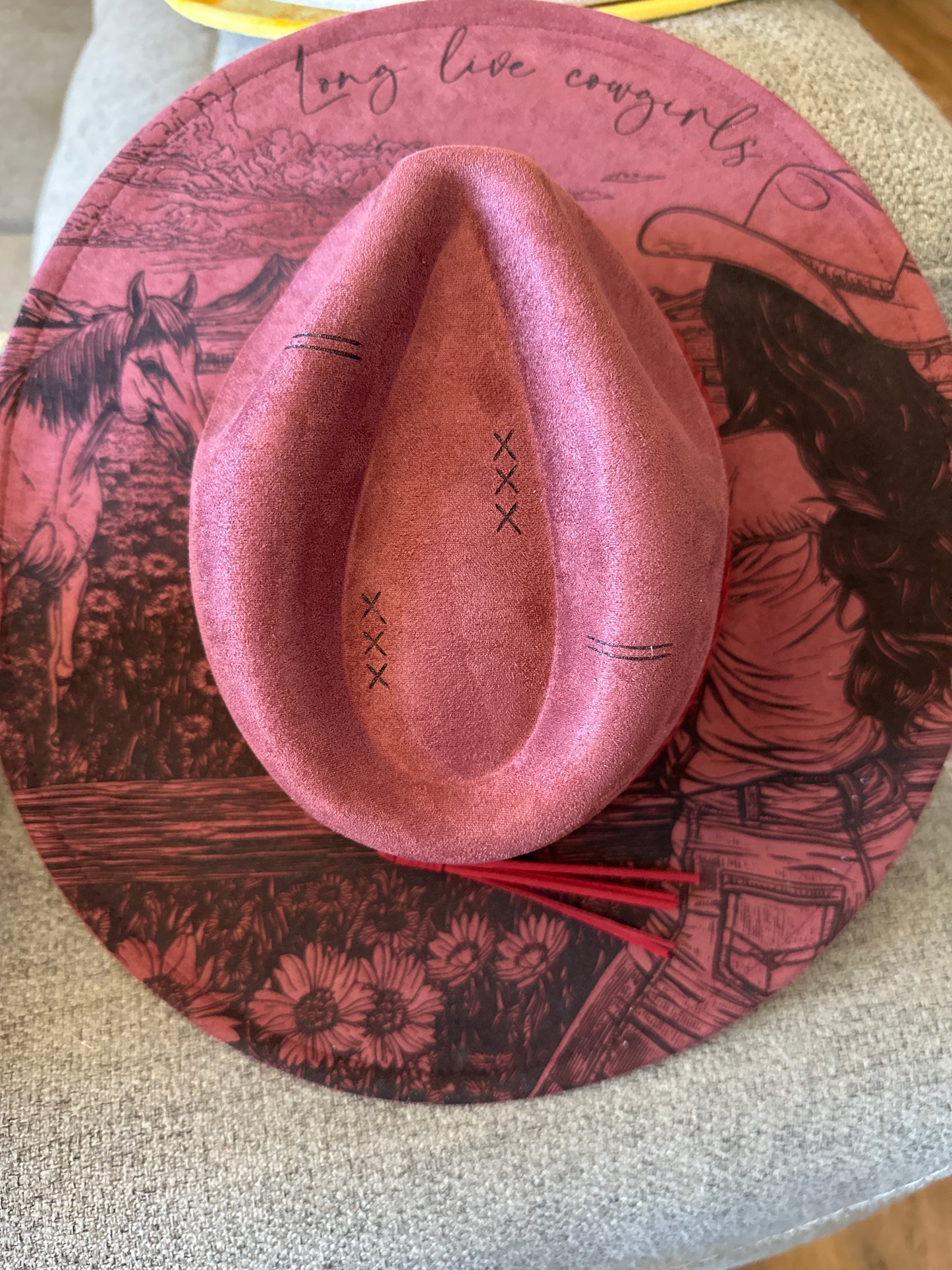 Engraved Cowgirl Long Live Cowgirls Hat
