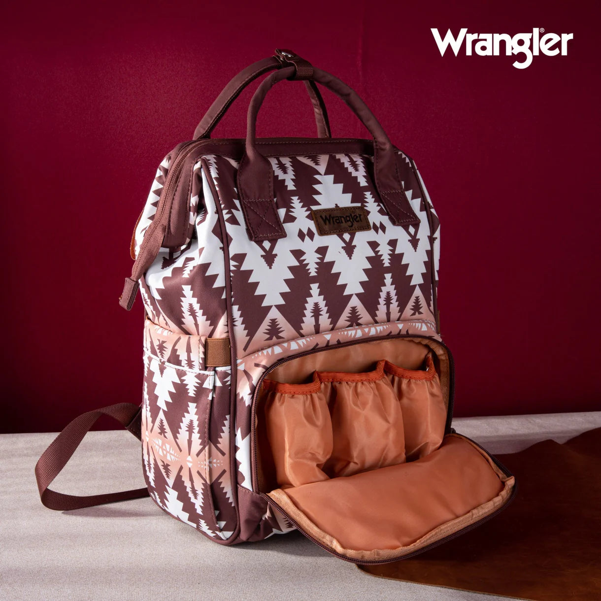Wrangler Aztec Printed Callie Backpack - Brown Brown