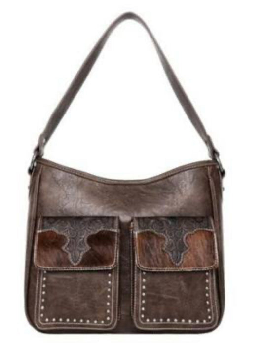 MONTANA WEST HAIR-ON COLLECTION CONCEALED CARRY HOBO
