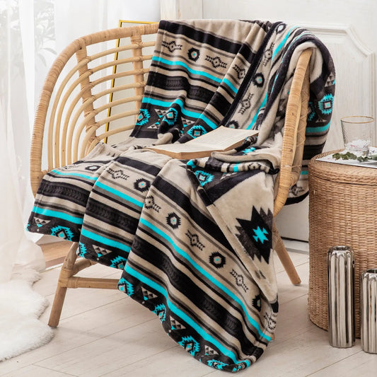 Light Aztec Throw Blanket