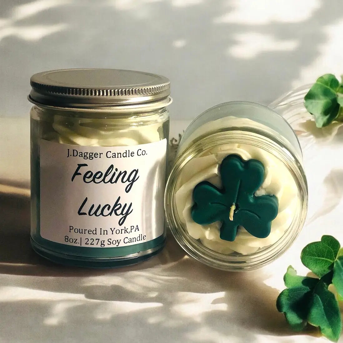 Mini Shamrock St.Patrick's Day Soy Dessert Candle , 8oz