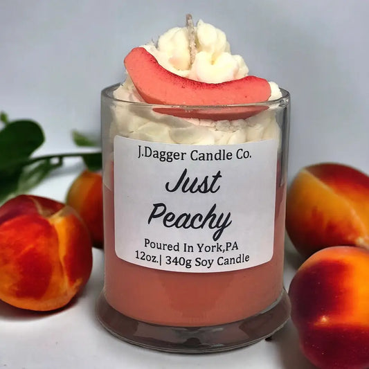 Peaches & Cream Soy Dessert Candle , 12oz