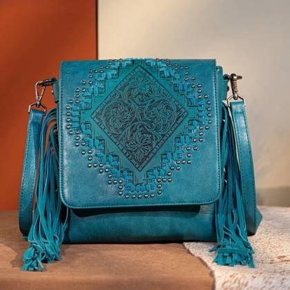 Montana West Tooled Fringe Collection Concealed Carry Crossbody