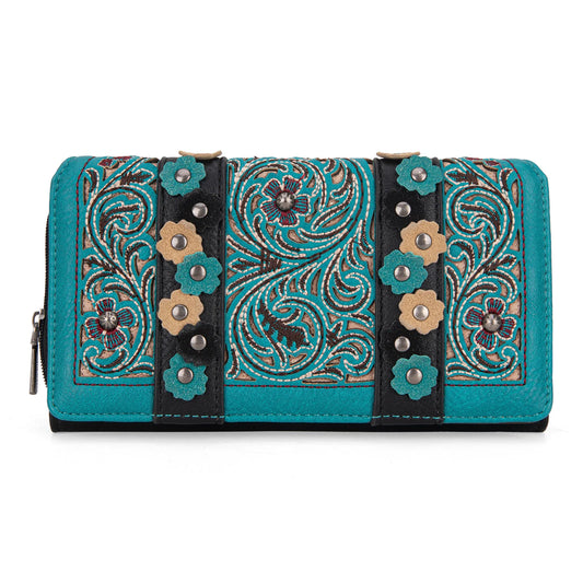 Montana West Embroidered Collection Wallet