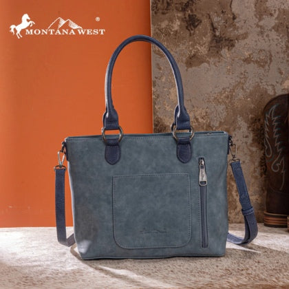 Montana West Western Tooled Aztec Concealed Carry Tote/Crossbody