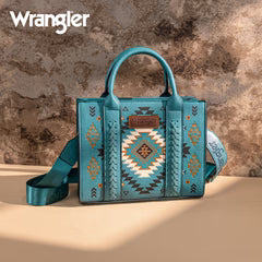 Wrangler Aztec Pattern Print -Tote/Crossbody -Turquoise