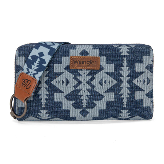 W006 Wrangler Southwestern Art Print Wallet -Jean