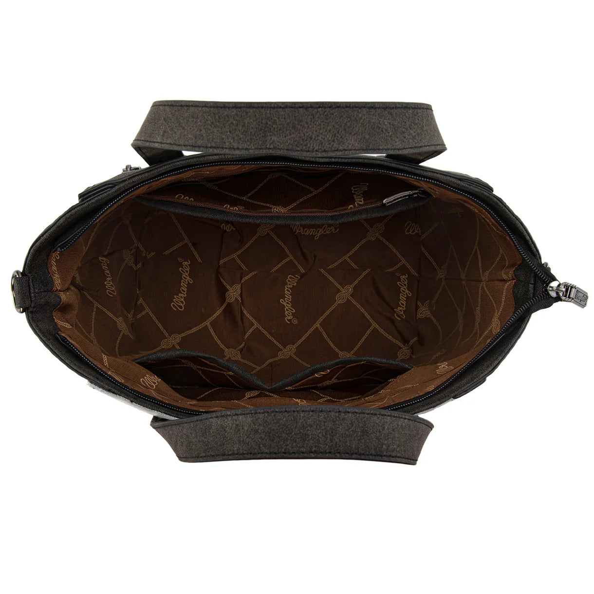 Wrangler Genuine Hair-On Cowhide Wide Tote/Crossbody - Black