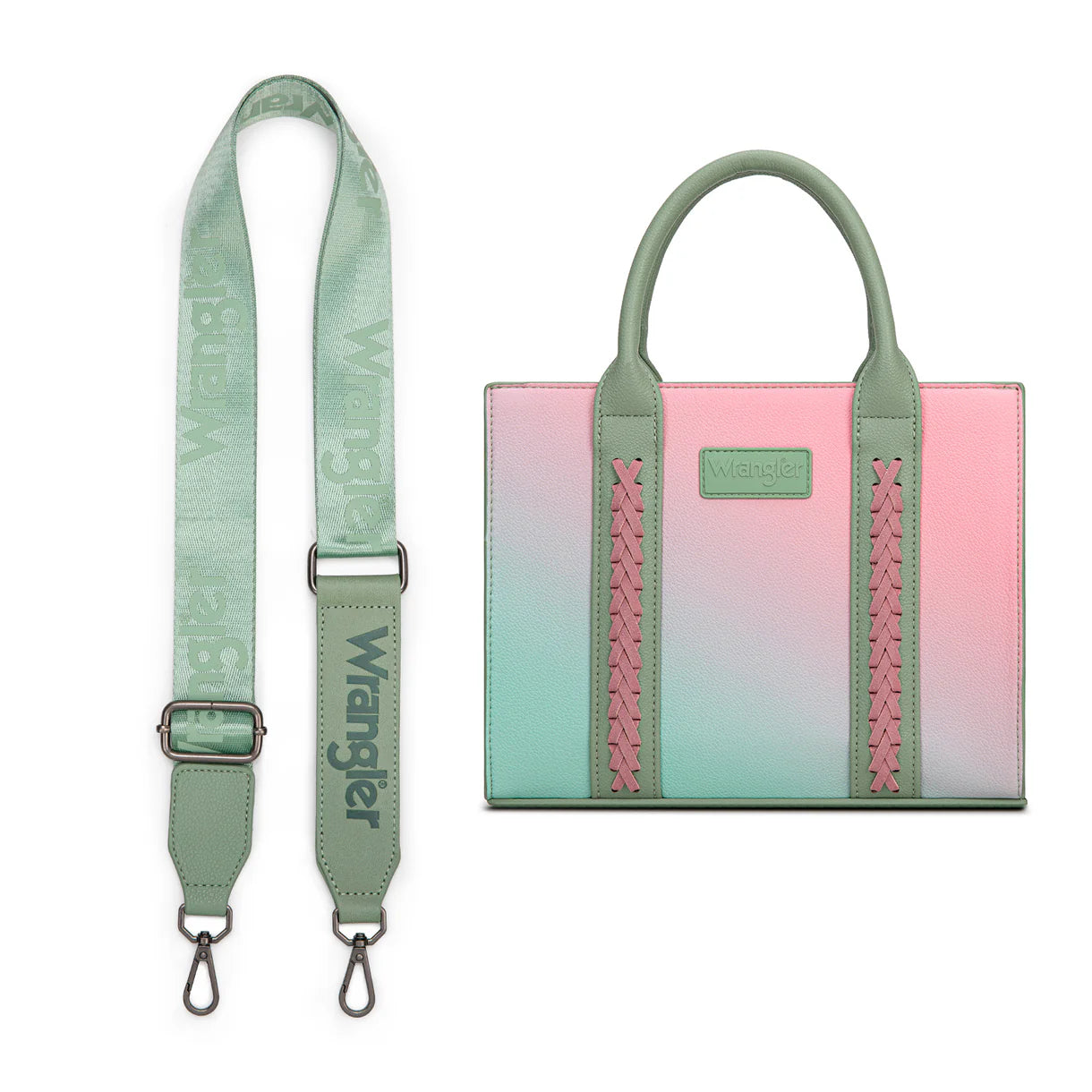Wrangler Ombre Western Tote/Crossbody - Green