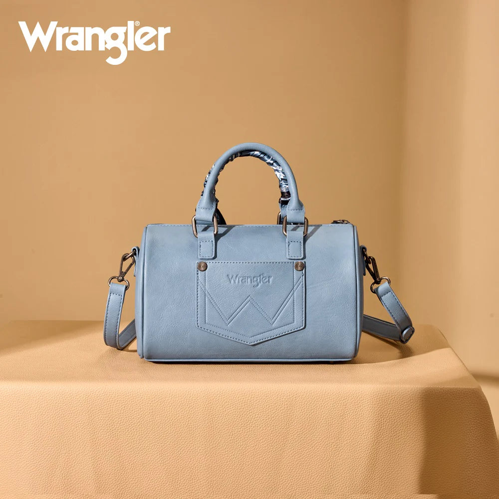 Wrangler Braided Paisley Bandana Boston Bag - Jean