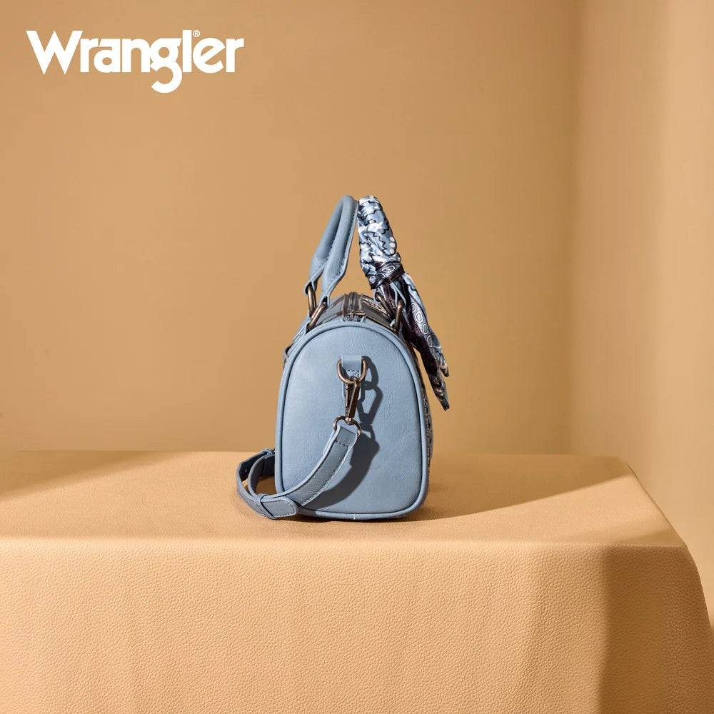 Wrangler Braided Paisley Bandana Boston Bag - Jean