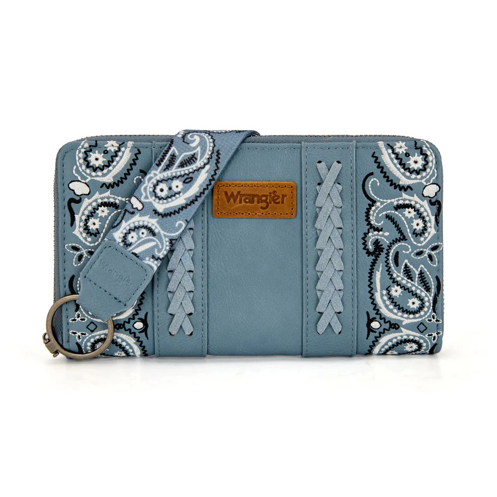 Wrangler Braided Paisley Bandana Wallet - Jean