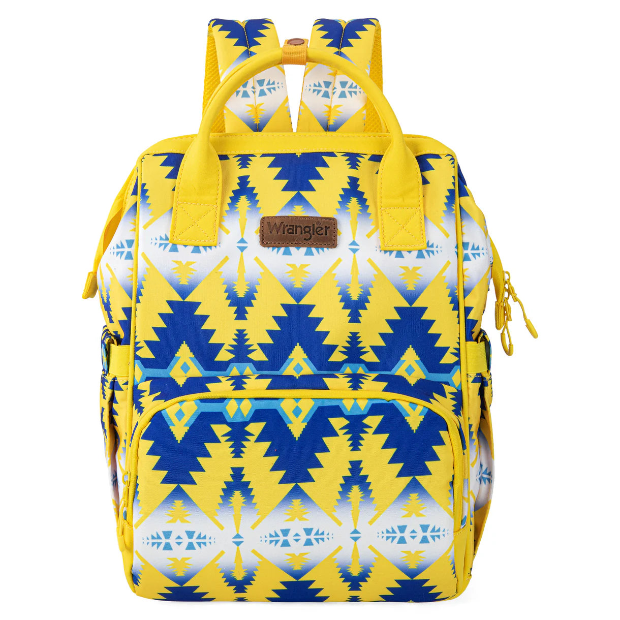 Wrangler Aztec Printed Callie Backpack - Yellow and Blue