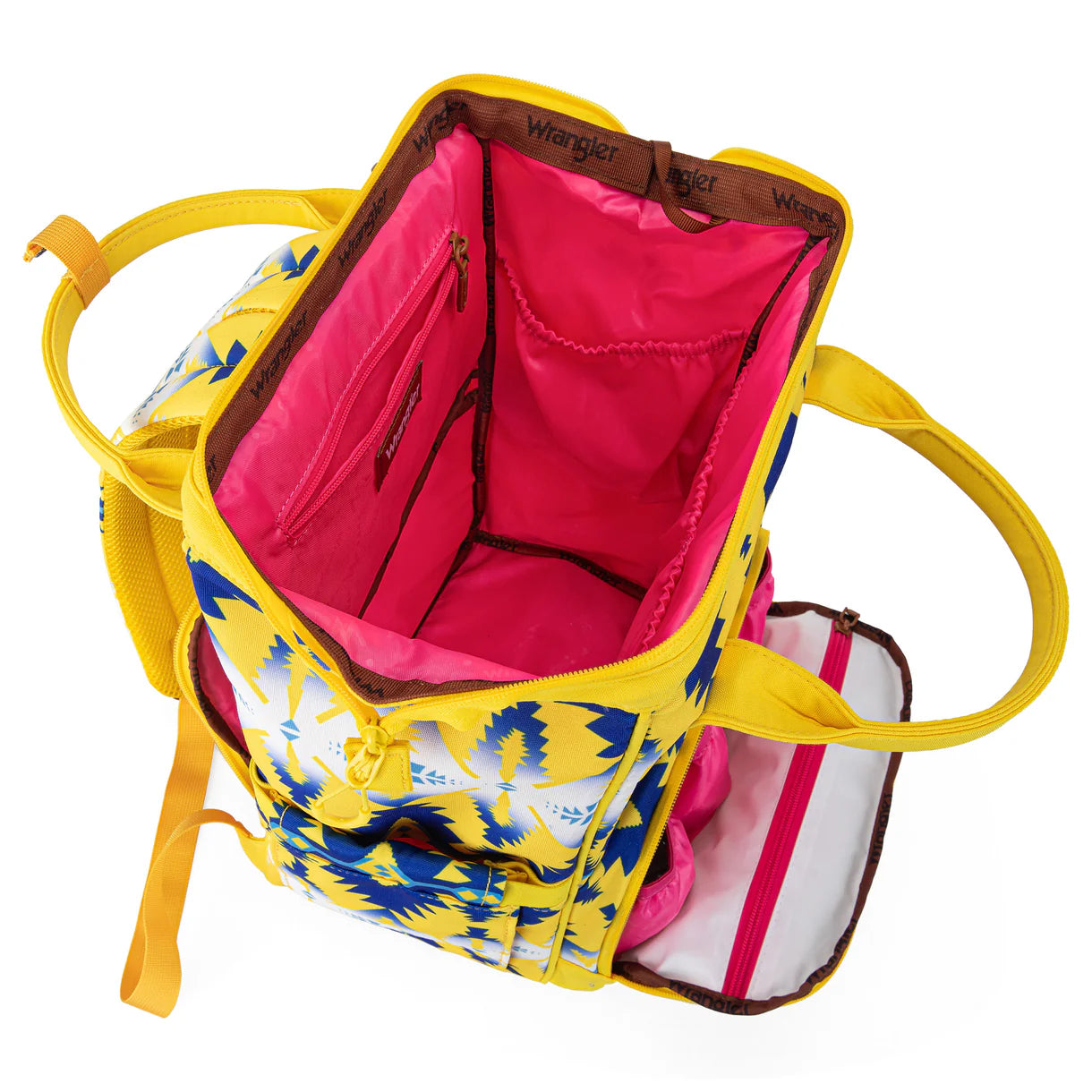 Wrangler Aztec Printed Callie Backpack - Yellow and Blue