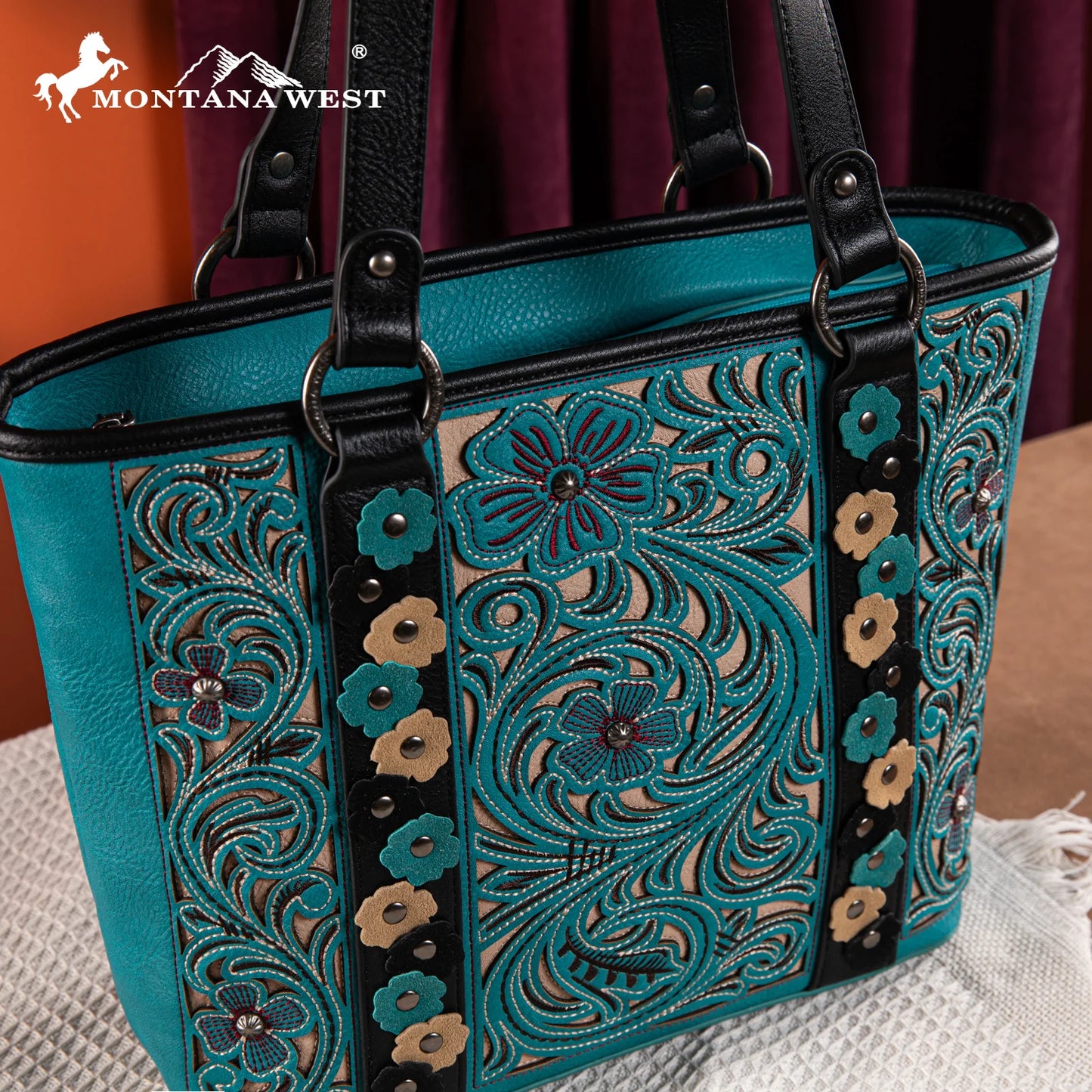 Montana West Embroidered Concealed Carry Tote