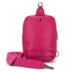 Trinity Ranch Genuine Hair-On Cowhide Tooled Sling Bag