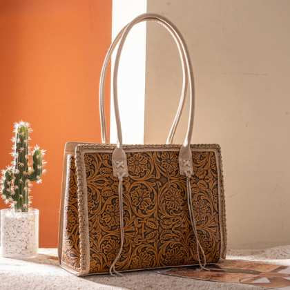 Montana West Tooled Concealed Carry Tote