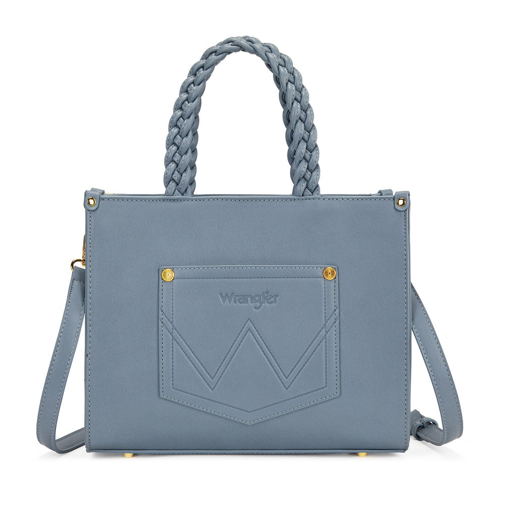 Wrangler Floral Print Braided Tote Bag - Jean