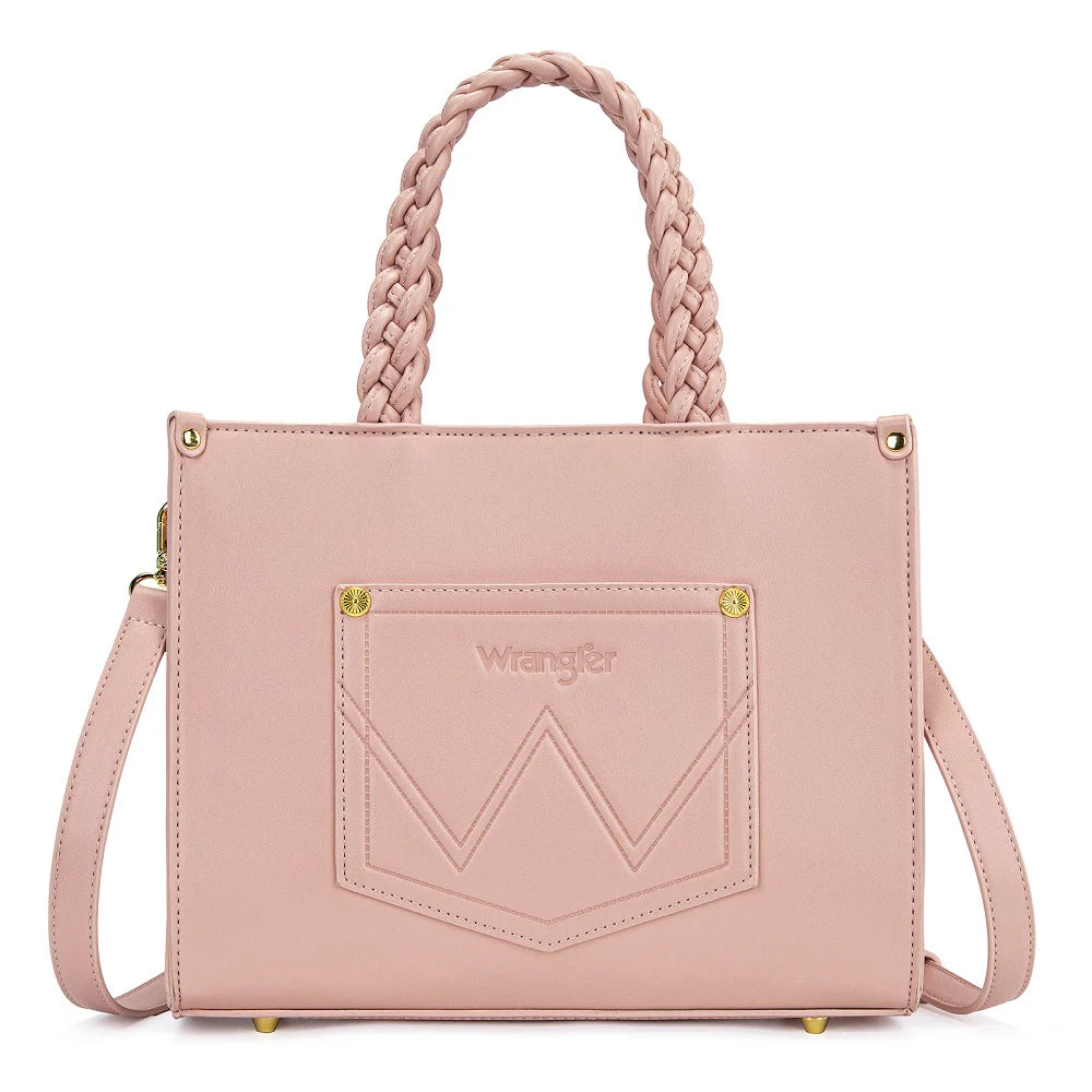 Wrangler Floral Print Braided Tote Bag