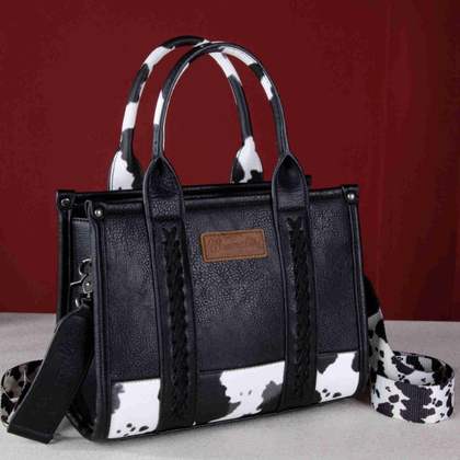 Wrangler Cow Print Concealed Carry Tote/Crossbody